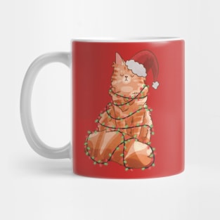 Wrapped in Christmas Lights - Red Maine Coon Mug